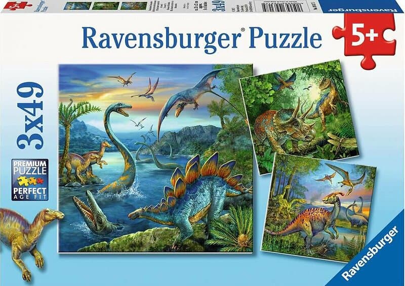 Ravensburger Pussel Dinosaurie 3x49 Bitar
