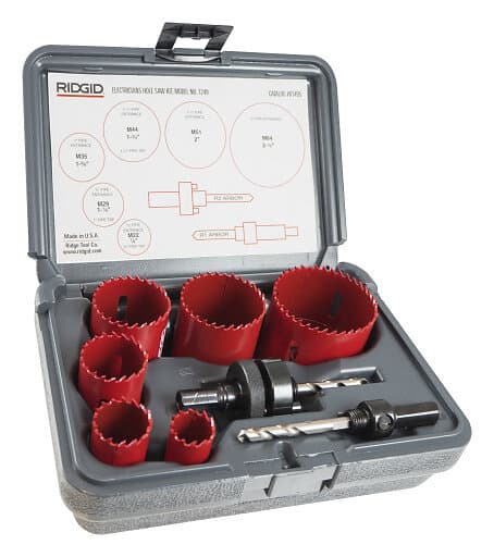 Ridgid hålsågssats bimetall, Ø25-114 mm, 10 delar