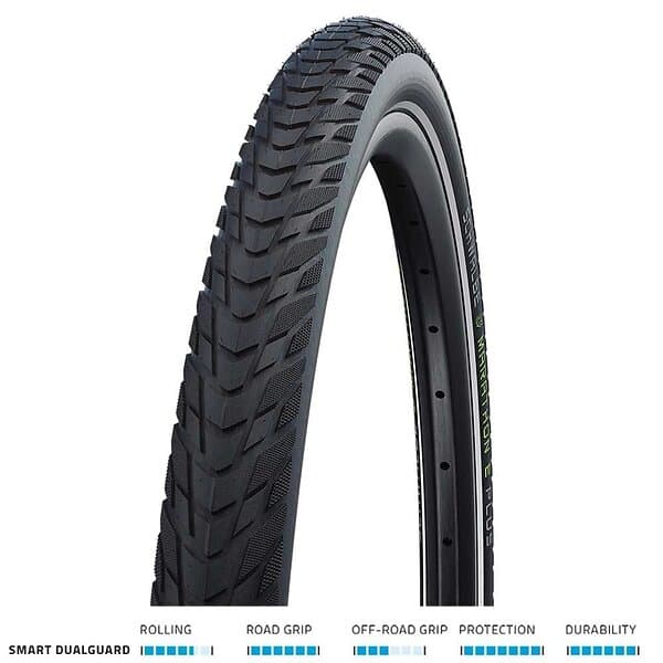 Schwalbe Marathon E-plus Performance Smart Dualguard 28´´ X 37 Rigid Tyre Svart 28´´ x 37