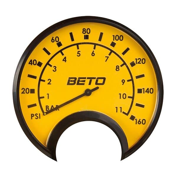 BETO Floor Pump With Pressure Gauge Gul,Svart 160 Psi