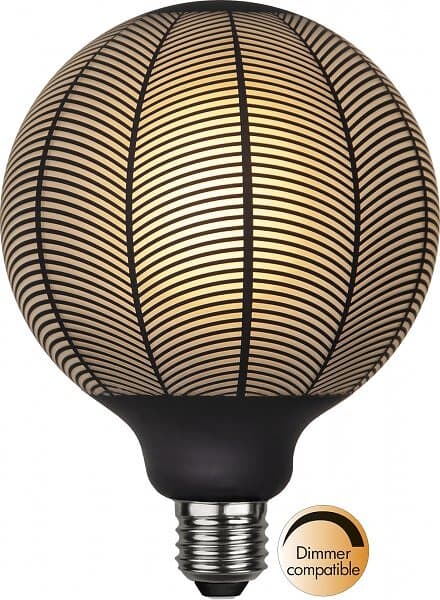 Star Trading LED-lampa E27 G125 Graphic (Mönstrad)