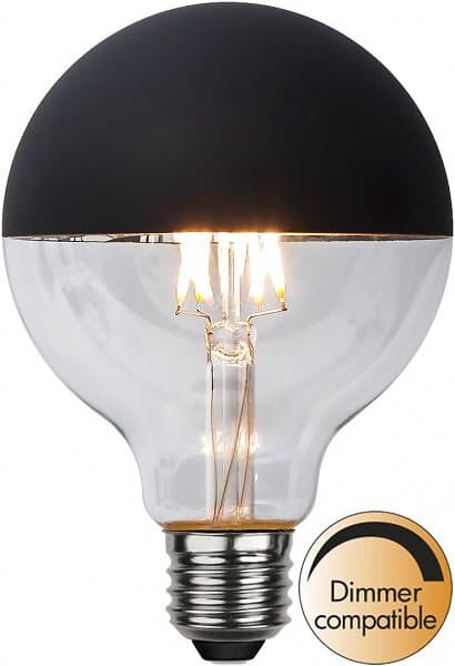 Star Trading LED-lampa E27 G95 Top Coated (Svart)