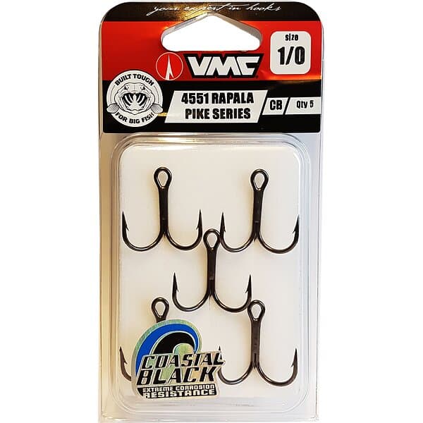 VMC 4551CB Rapala Pike #1/0 5-pack