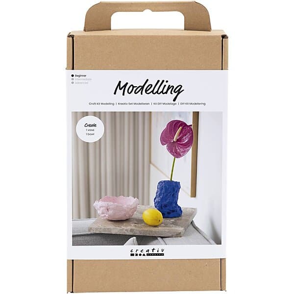 Creativ Company DIY Kit Skapa vas & skål i Papier-maché,