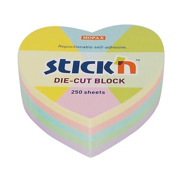 Stick'n Pastellkub Hjärta 64x67 mm