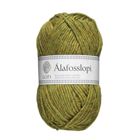 Istex Garn Alafosslopi 100g gulgrön – 9965 Chartreuse green heather