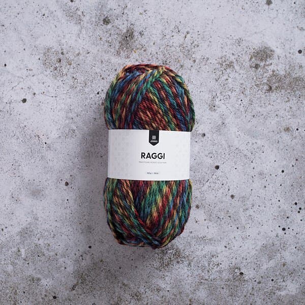 Järbo Garn Raggi 100g regnbåge – Rainbow twist 15143