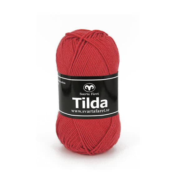 Svarta Fåret Garn Tilda 50g röd – Grenadine 545