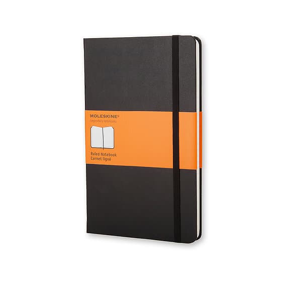 Moleskine Hård L Ruled svart