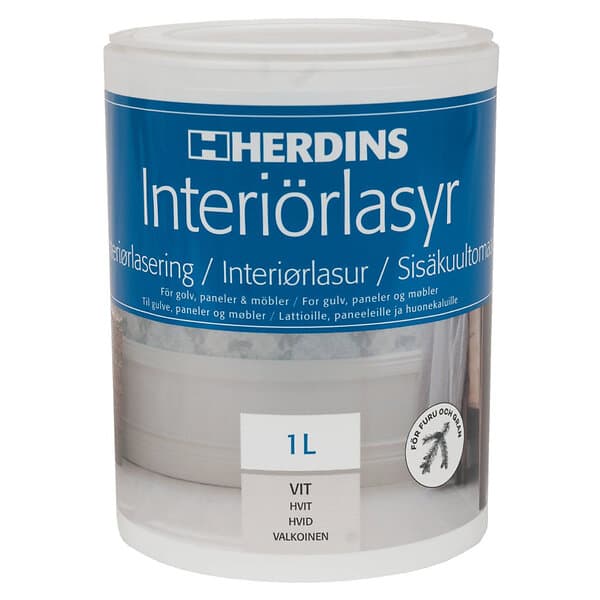 Herdins Interiörlasyr Aqua 300 Vit 1L