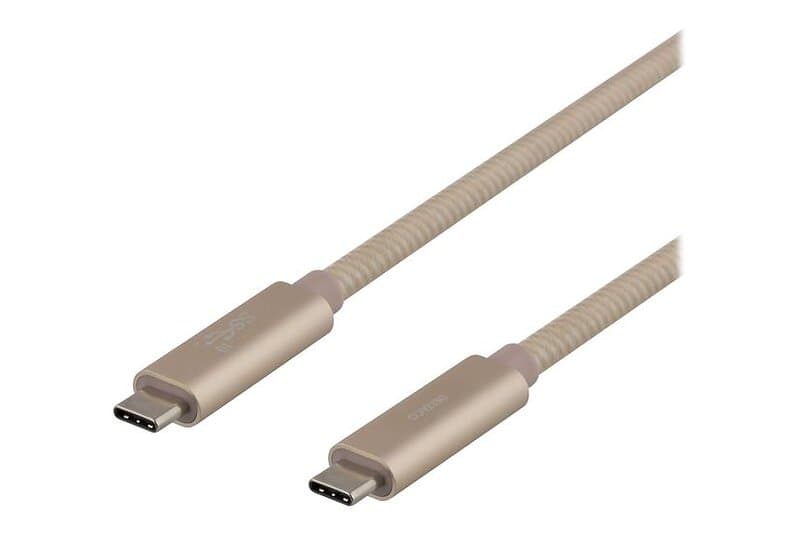 Deltaco USBC-1421M USB typ C-kabel USB-C till USB-C 50 cm