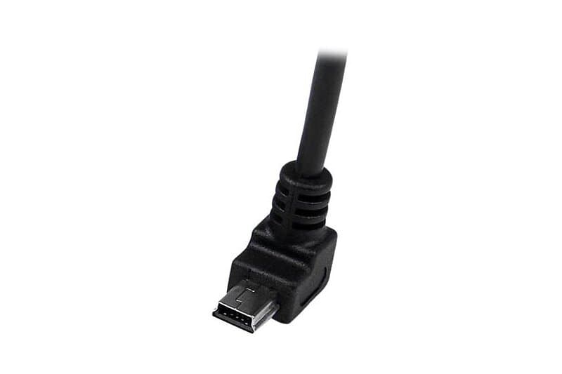 Black StarTech.com Down Angle Mini USB Cable 2m USB A to Mini USB B USB to Mini USB Cable Mini USB Charger USB A to Mini B (USBAMB2MD) USB-k