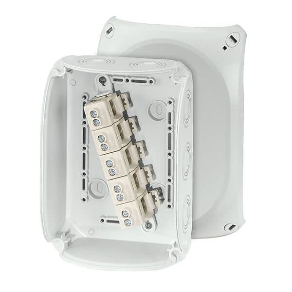 Hensel KF 1010g Kopplingsdosa grå, IP66, glasfiber, 10 mm² 130x180 mm