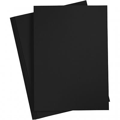 Creativ Company Strukturpapper A4 10 pack Svart 220g