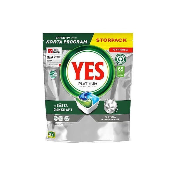 Yes Platinum All-in-one Maskindisktabletter 65st
