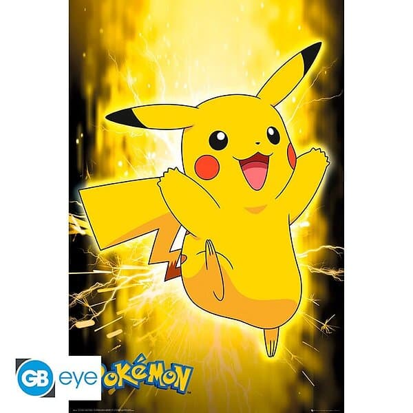 Abysse POKEMON Poster Maxi 91,5x61 Pikachu Neon