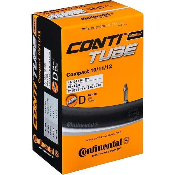 Continental 12" Slang 44/62-194/222 med 26 dunlop ventil.