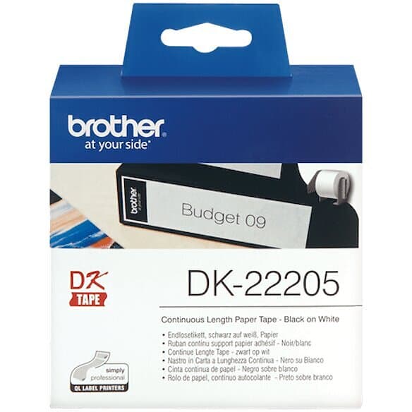 Brother Etiketter Löpande bred tejp DK-22205, 62mm x 30m