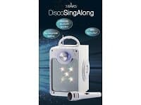 Bluetooth karaokemaskin WHITE Disco LED-lampa