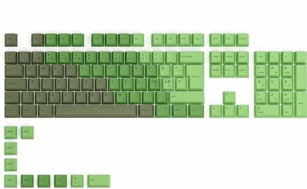 Glorious GPBT Keycaps ISO NOR-Layout (114st) Olive