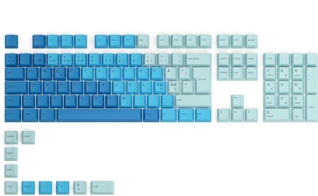 Glorious GPBT Keycaps ISO NOR-Layout (114st) Caribbean Ocean