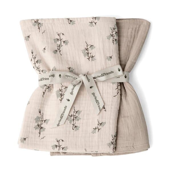 Garbo & Friends & Bluebell Muslin filt liten 2 delar 60x60 cm