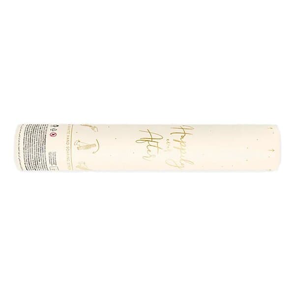 PartyDeco Konfettikanon Streamers Happily Ever After Guld/Vit