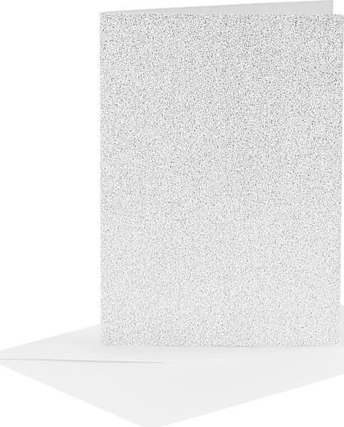 Glitter Gratulationskort Silver