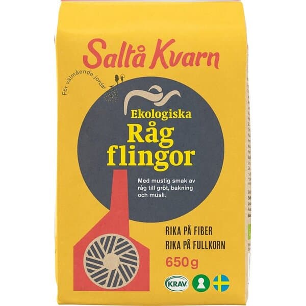 Saltå Kvarn Rågflingor 650g