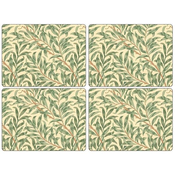 Willow Bough Green Bordstabletter Stora, 4-pack Morris & Co