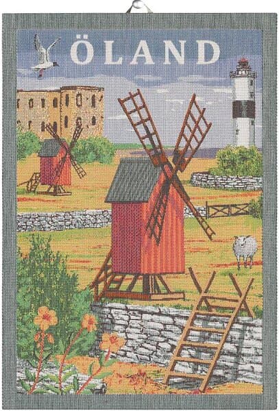 Ekelund Svenska Landskap Kökshandduk Öland Väderkvarn