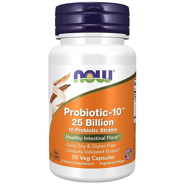 Now Probiotic-10 25 Billion 50 kapslar