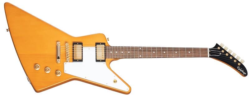 Epiphone 1958 Korina Explorer Aged Natural (White Pickguard)