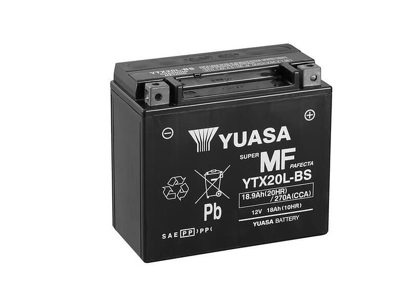 Yuasa Mc batteri YTX20L-BS MF AGM 12v 18,9 Ah