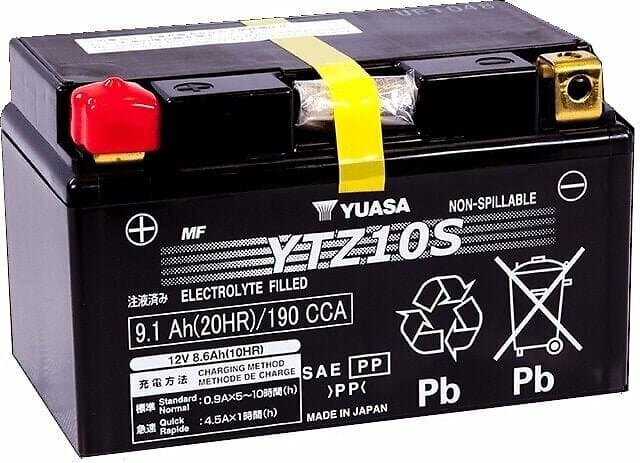 Yuasa Mc batteri YTZ10S Hög Effekt AGM 12v 9,1 Ah