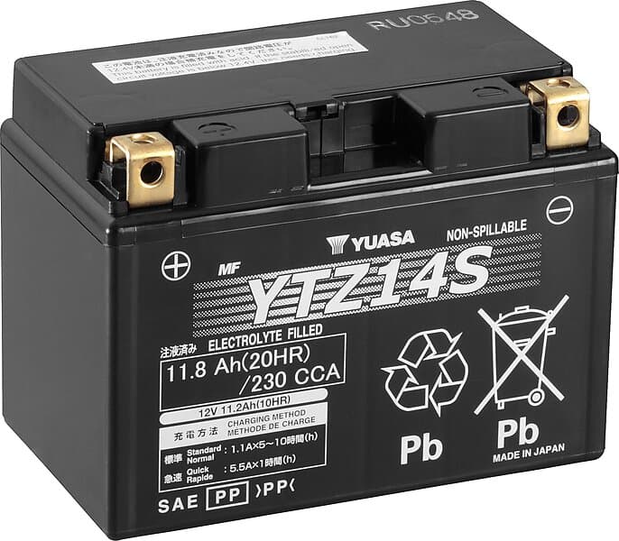 Yuasa Mc batteri YTZ14S Hög Effekt AGM 12v 11,8 Ah