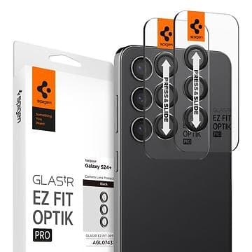 Spigen Samsung Galaxy S24+ Glas.tR Ez Fit Optik Pro Kameralinsskydd Svart