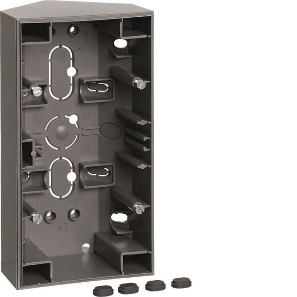 Hager 6319481404 Hörnbox 2-fack, S1 Silver