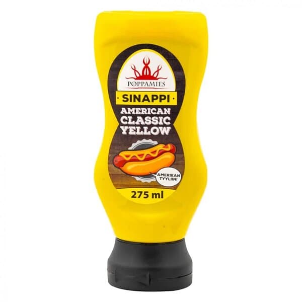 Mustard Poppamies Amerikansk gul senap Yellow 275ml