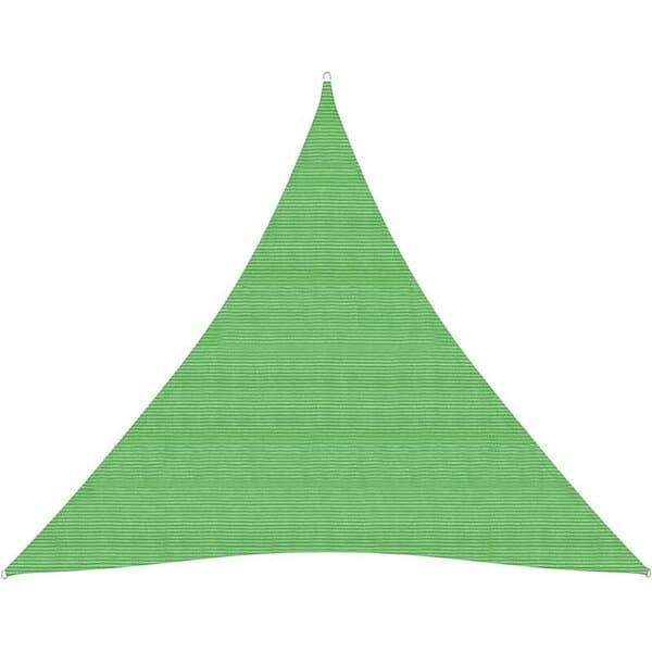vidaXL Solsegel 160g/m² ljusgrön 4,5x4,5x4,5 m HDPE 311315