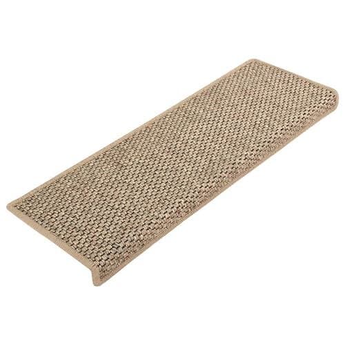 vidaXL Trappstegsmattor självhäftande sisal 15 st 65x21x4 cm mörkbeige 326890
