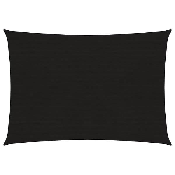 vidaXL Solsegel 160g/m² svart 3x4,5 m HDPE 311733