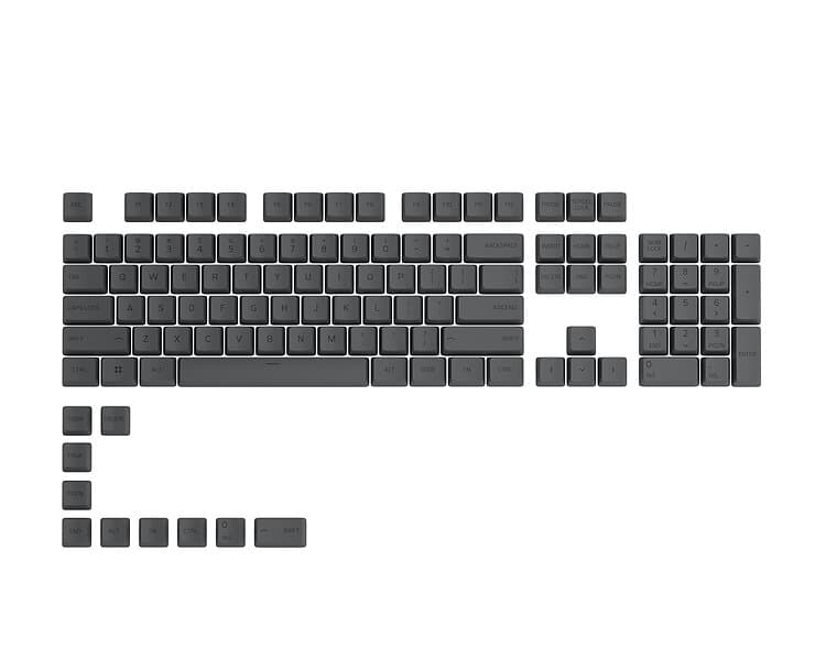 Glorious GPBT Keycaps 114 PBT Caps ANSI US Layout Black Ash
