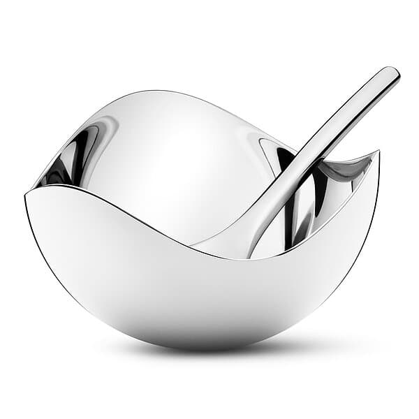 Georg Jensen Bloom Saltkar med sked 7cm