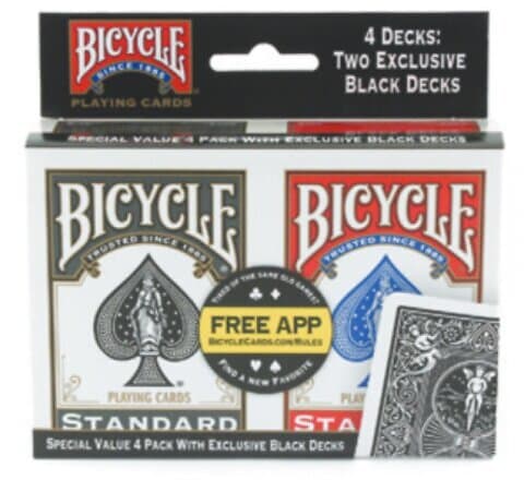 Bicycle Standard Playing Cards 4 Pack