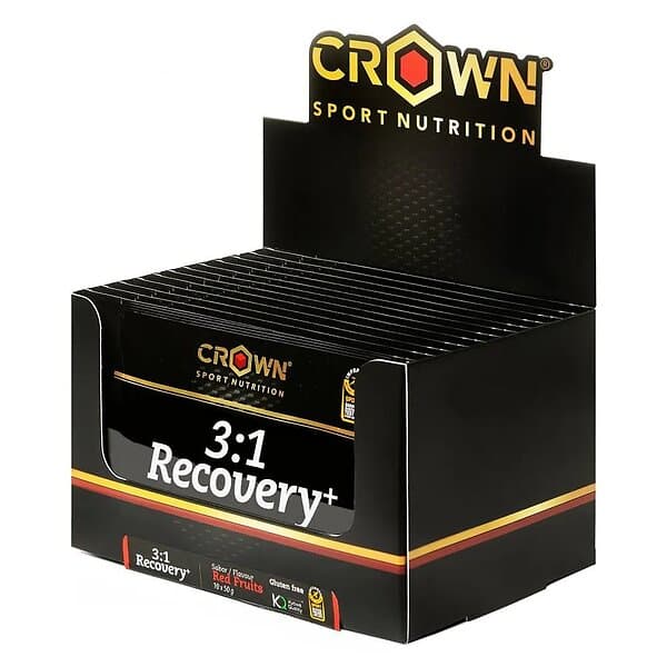 Crown Sport Nutrition 3:1 Recovery+ Sachets Box 50g 10 Units Chocolate Svart