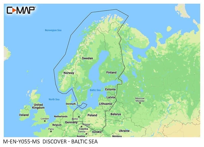 C-Map Baltic Sea Discover Card Blå