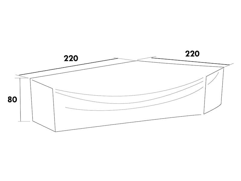 Hillerstorp Möbelskydd Till hörnsoffor 220-220 cm H80cm