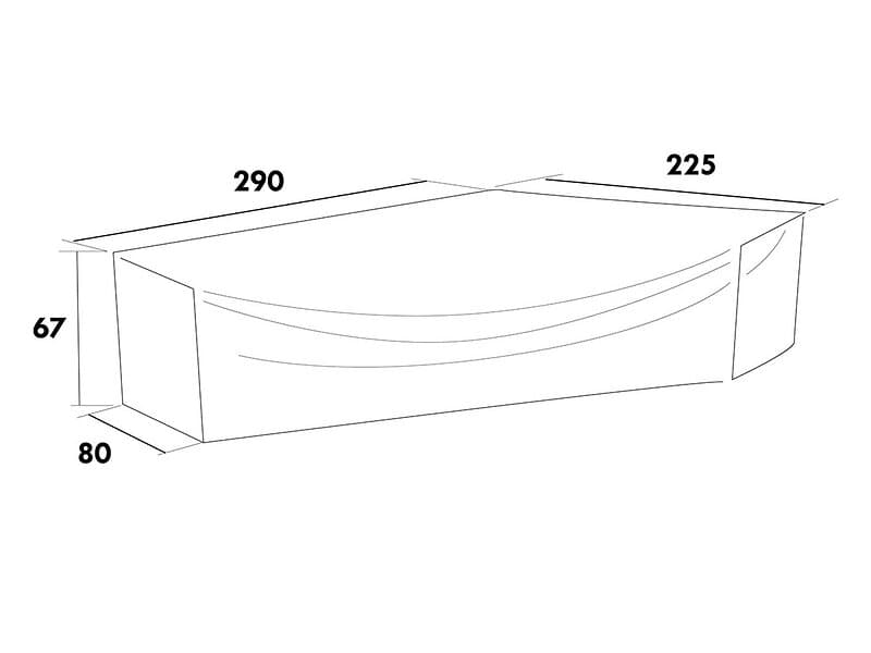 Hillerstorp Möbelskydd Till hörnsoffor 290-225 x 80 x 67 cm