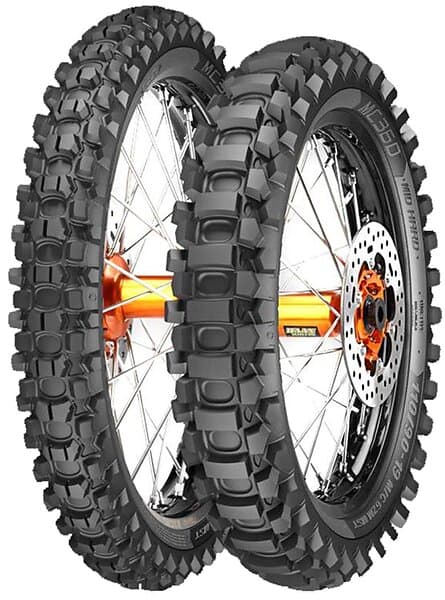 Metzeler Mc360 Mid Hard 57m Tt Enduro Rear Tire Kit Silver 100 90 R19